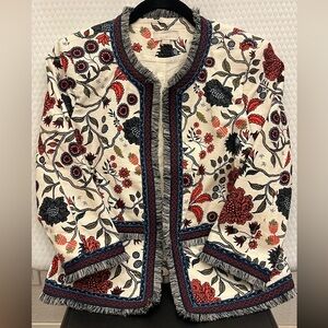 Loft by Ann Taylor Embroidered Floral Blazer - Size 2